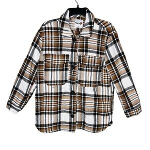 Miss Selfie Plaid Button Down Shacket